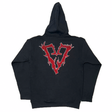 Load image into Gallery viewer, (Lux) Rhinestone 3D Design Hoodie (Red/Black)