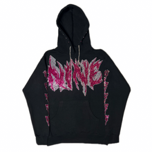 Load image into Gallery viewer, Rhinestone 3D Design Hoodie (Magenta/Black)