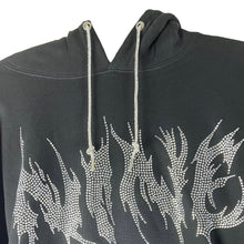 Load image into Gallery viewer, Rhinestone Flame Hoodie