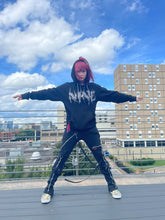 Load image into Gallery viewer, Rhinestone Flame Hoodie