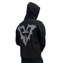 Load image into Gallery viewer, Rhinestone Flame Hoodie