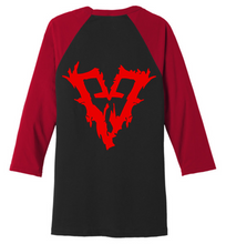 Load image into Gallery viewer, 99 Embroidered Baseball Tee (Red/Black)
